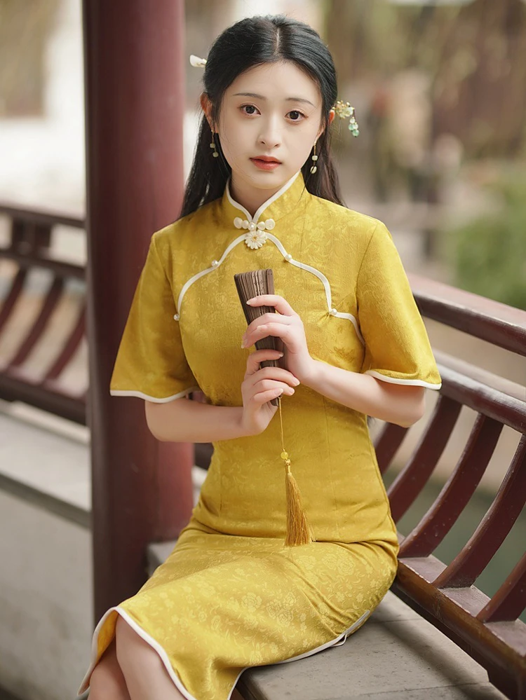 Fashion Cheongsam Gentle Lady Improved Chinese Qipao