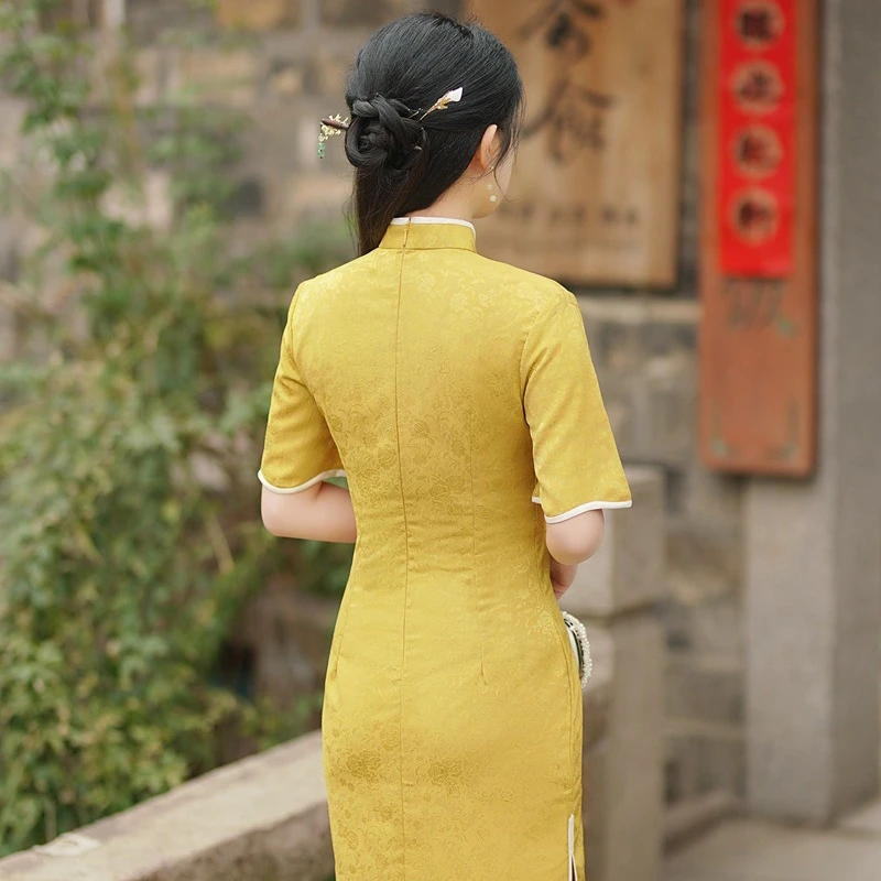 Fashion-Cheongsam-Gentle-Lady-Improved-Chinese-Qipao-4 Fashion Cheongsam Gentle Lady Improved Chinese Qipao