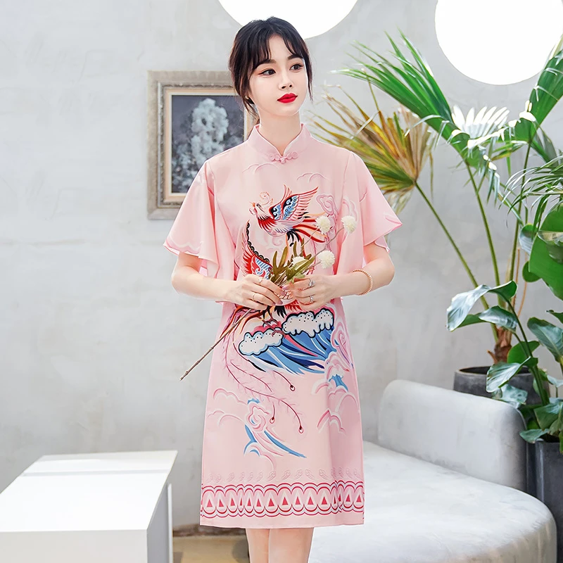 twin-phoenix-qipao-dress-01 twin phoenix mini qipao dress
