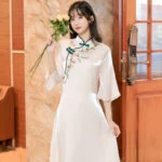 Shining-Sunflower-qipao-cheongsam-01 Shining-Sunflower qipao cheongsam dress