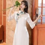 Shining-Sunflower-qipao-cheongsam-04 Shining-Sunflower qipao cheongsam dress