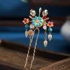 Hanfu-Hairpin-Dunhuang-Style-Hair-Ornament-Ming-Dynasty-Accessories-1 New Fashion Women Modern Hanfu Ink Mamian Skirt for Spring