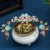 Hanfu-Hairpin-Dunhuang-Style-Hair-Ornament-Ming-Dynasty-Accessories-3 New Fashion Women Modern Hanfu Ink Mamian Skirt for Spring