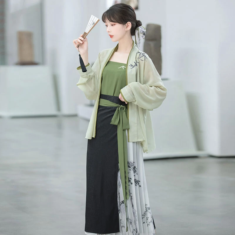 Bamboo-Landscape-Green-Hanfu-01 Bamboo Landscape Green Hanfu Dress