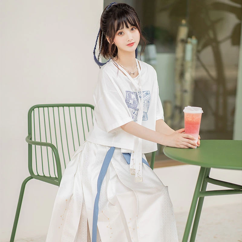 summer street mamian qun hanfu skirt