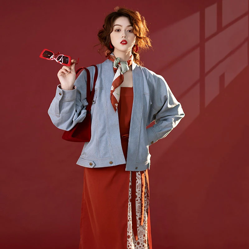 hk-denim-modern-hanfu-01 hong kong denim modern red hanfu
