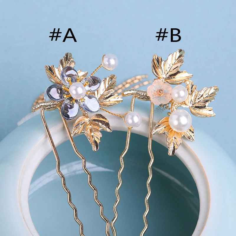 maple leaf hairpin hanfu jewelry