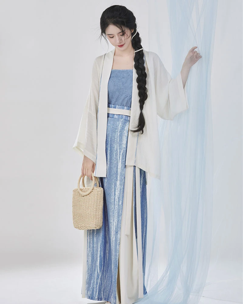 sea breeze casual blue hanfu dress
