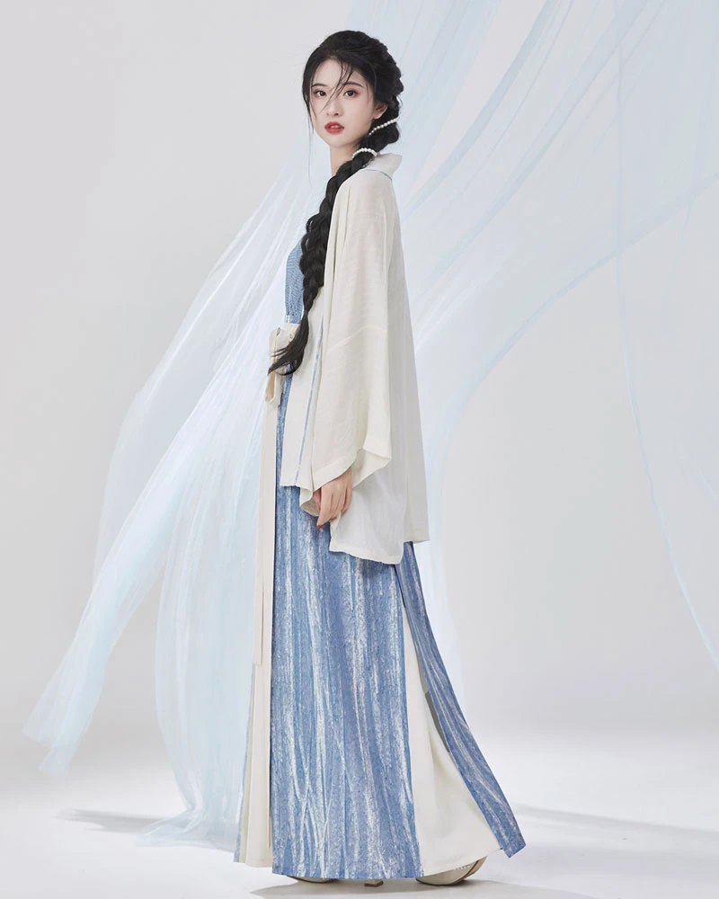 sea breeze casual blue hanfu dress