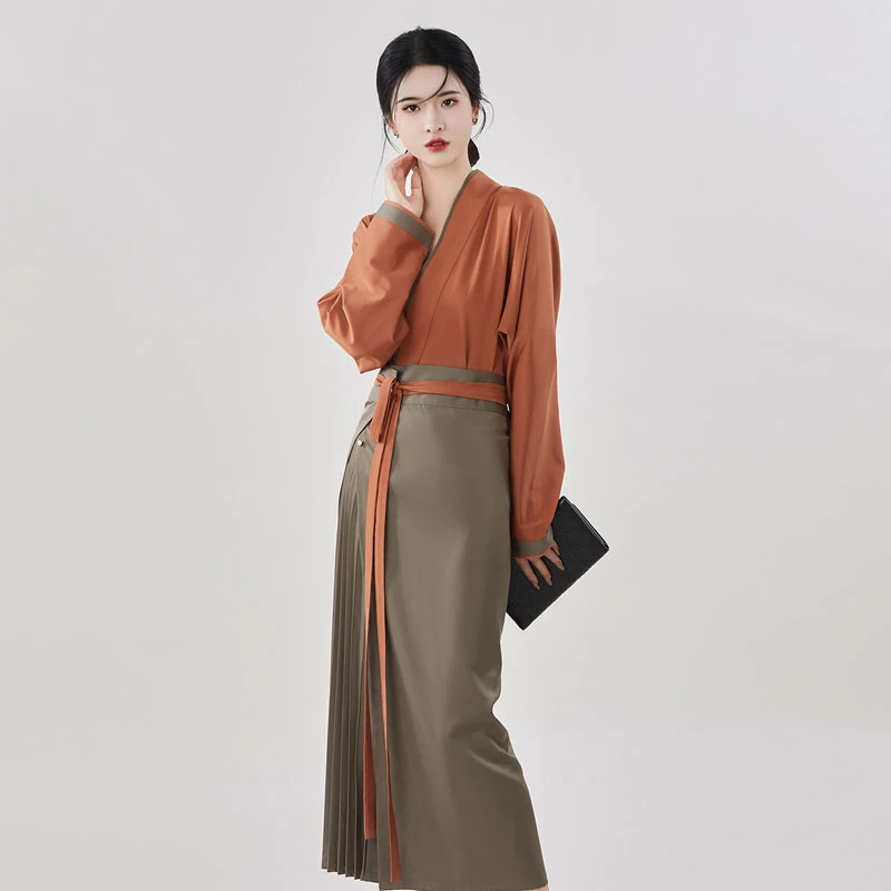 tea-aroma-fashion-hanfu-01 tea aroma fashion orange gray hanfu
