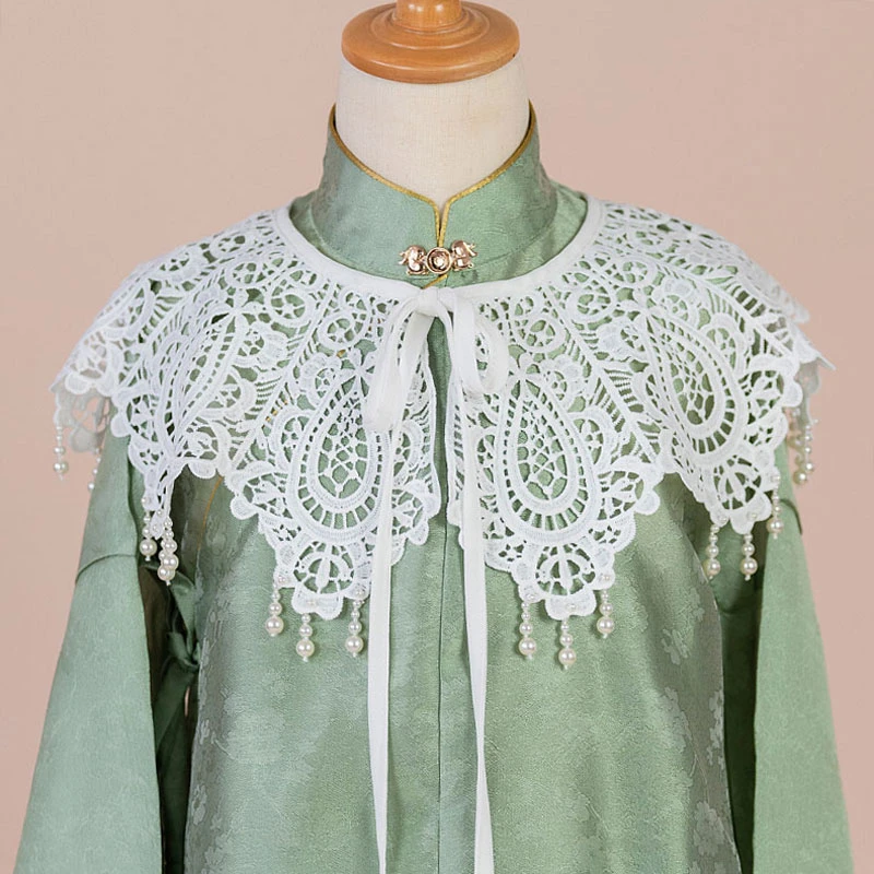 white yunjian women hanfu shawl wraps
