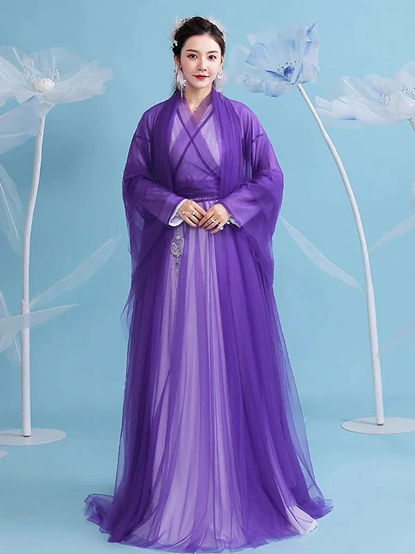 solid color hanfu clothing for casual formal