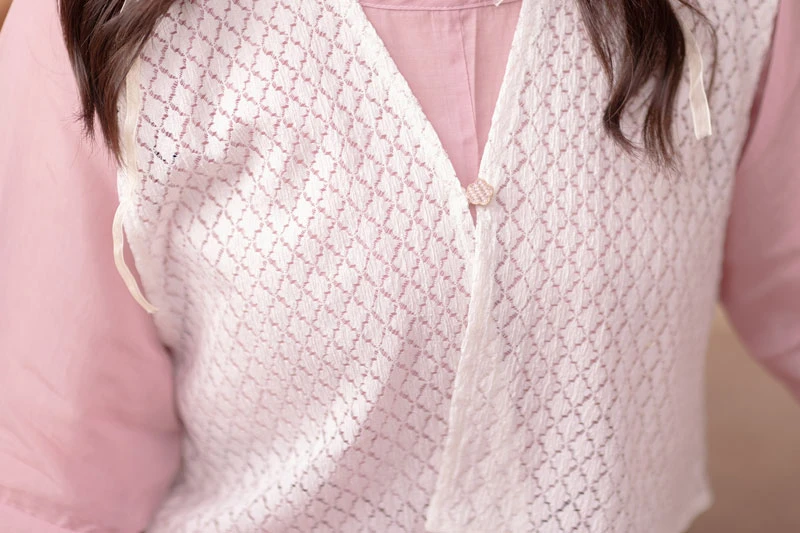 berry cream casual pink hanfu