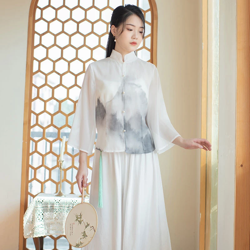 ink-qipao-white-cheongsam-01 ink qipao white cheongsam dress
