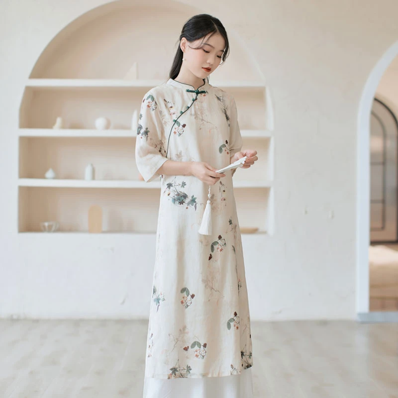linen-qipao-cheongsam-04 linen qipao cotton cheongsam dress