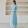 blue-camellia-modern-qipao-dress-04 blue camellia modern qipao dress cheongsam
