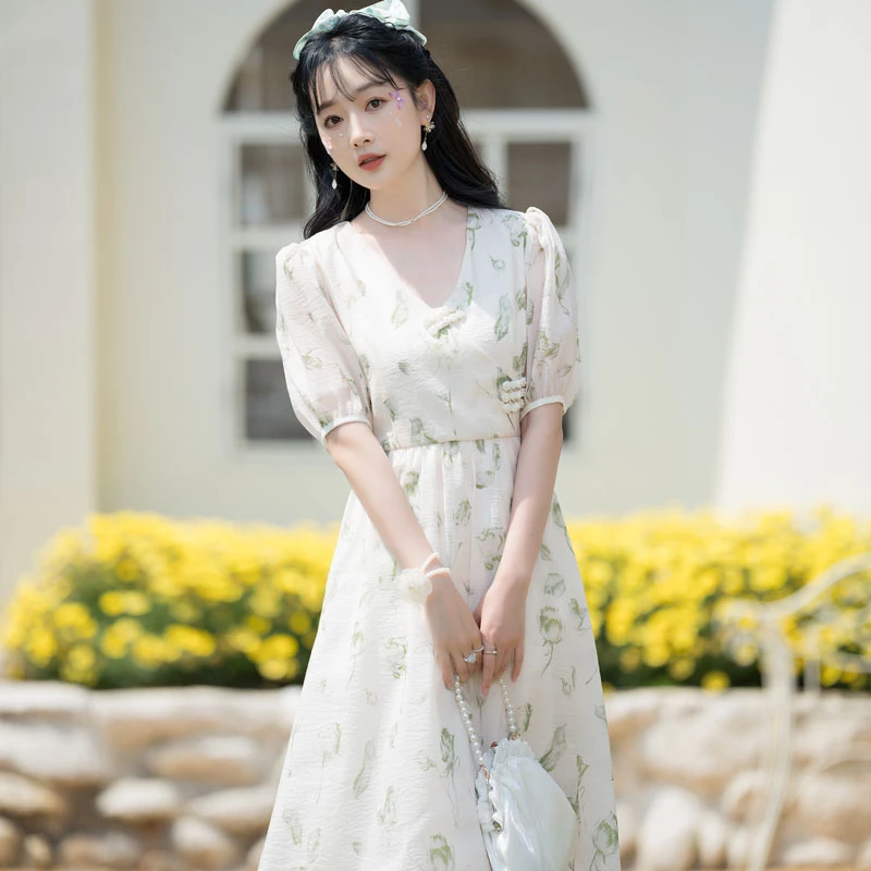 rose-qipao-short-cheongsam-03 rose qipao short cheongsam summer dress