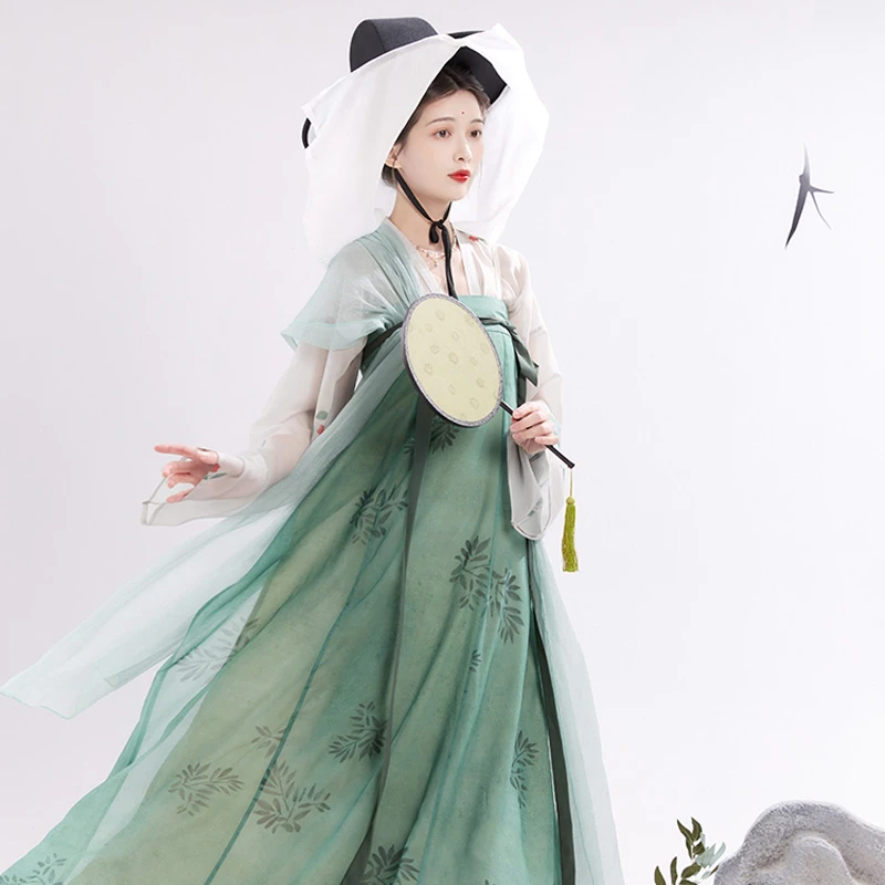 Green-Qixiong-Shanqun-Retro-Tang-Dress-for-Spring-Day-1 Green Qixiong Shanqun Retro Tang Dress for Spring Day