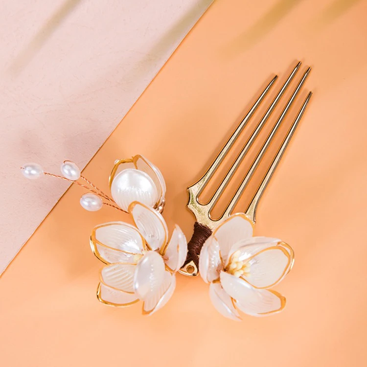 Vintage Hairpin Magnolia Hanfu Hair Accessories for Girl