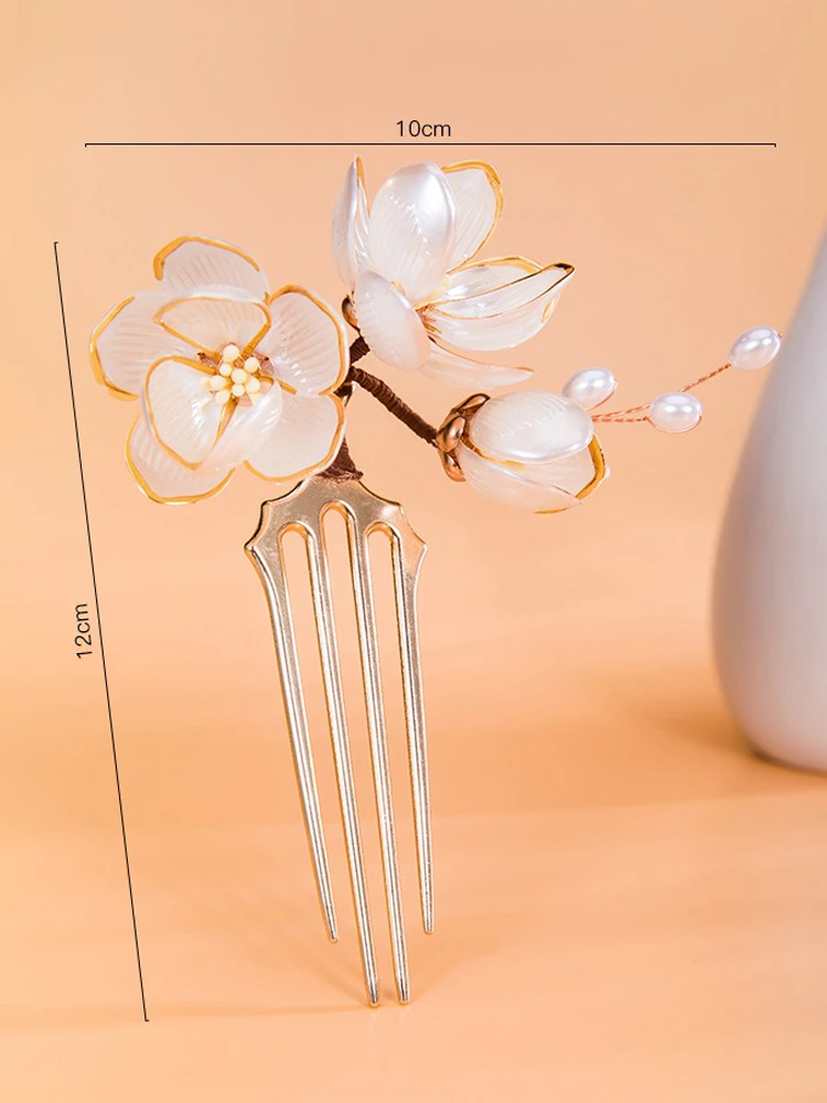 Vintage Hairpin Magnolia Hanfu Hair Accessories for Girl