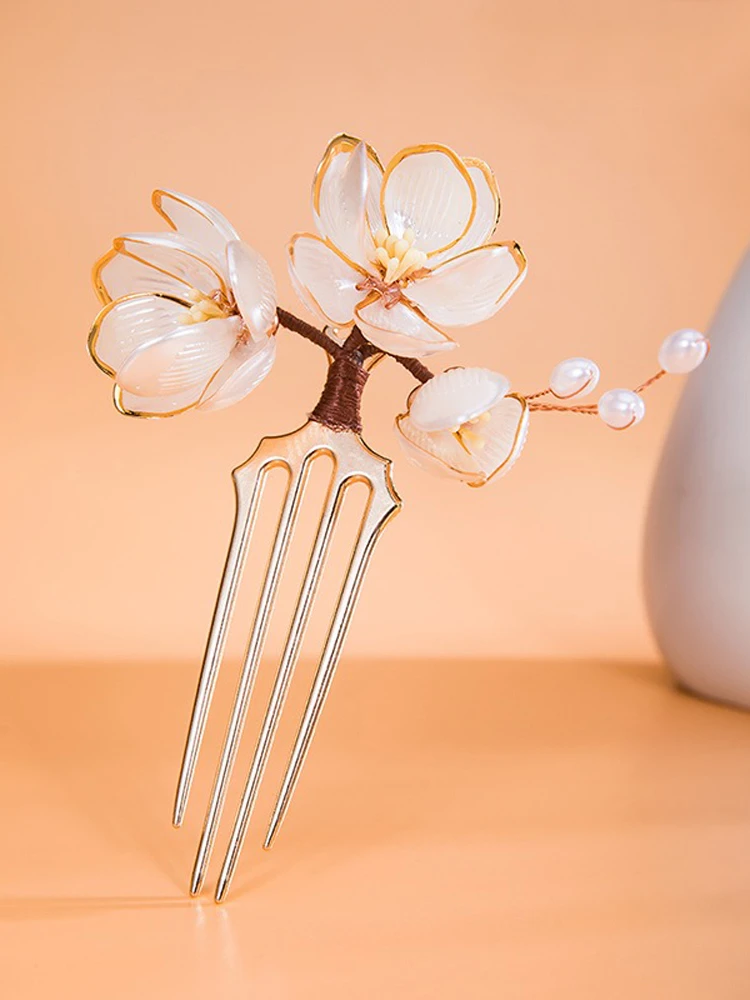 Vintage Hairpin Magnolia Hanfu Hair Accessories for Girl