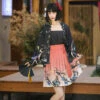 Women-Modern-Black-Hanfu-Short-Dress-for-Summer-1 Women Modern Black Hanfu Short Dress for Summer