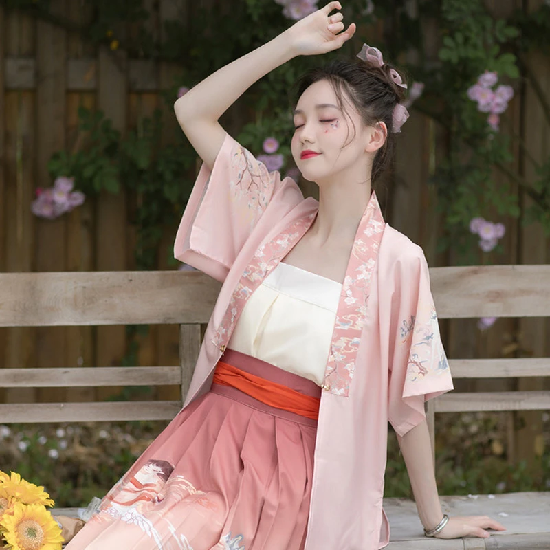 Women Modern Hanfu Short Dress For Summer