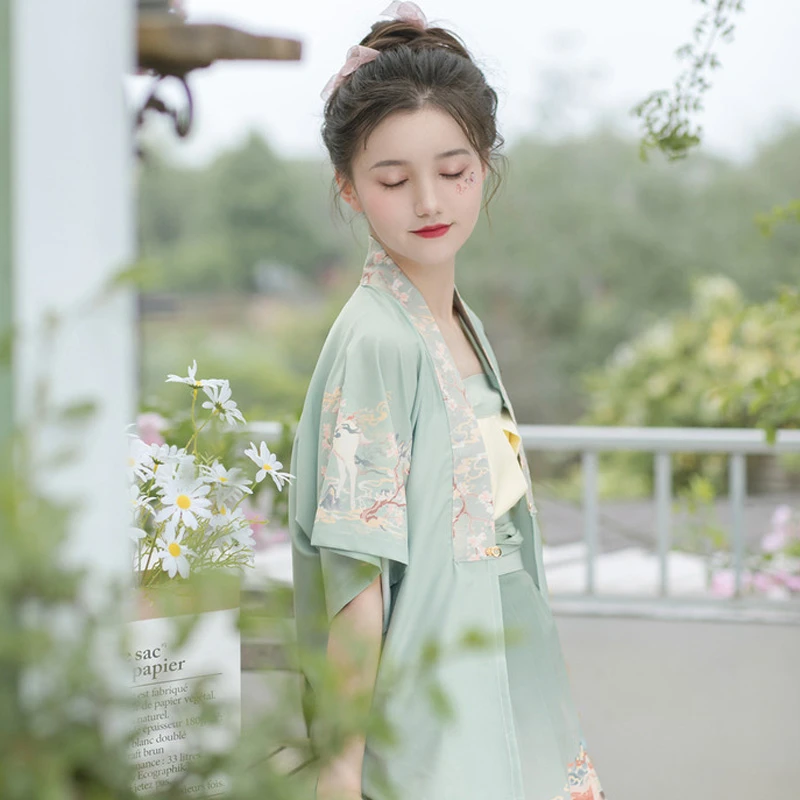 Women-Modern-Hanfu-Short-Dress-For-Summer-3 Women Modern Hanfu Short Dress For Summer