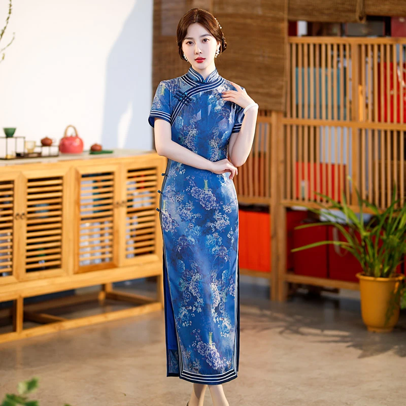 blue-banquet-Chinese-cheongsam-qipao-dress-02 blue banquet Chinese cheongsam qipao dress
