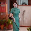 gingko-leaf-green-cheongsam-qipao-01 gingko leaf green cheongsam qipao