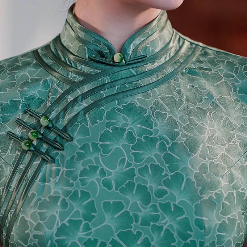 gingko-leaf-green-cheongsam-qipao-04 gingko leaf green cheongsam qipao