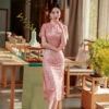 pink-petal-wedding-cheongsam-summer-dress-01 pink petal wedding cheongsam summer dress