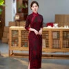 Autumn-ladies-cheongsam-retro-banquet-evening-dresses-4 Autumn ladies cheongsam retro banquet evening dresses