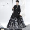 Fashion-Hanfu-Costume-Ladies-Mamian-Qun-Dashing-Dragon-Patterns-2 Fashion Hanfu Costume Ladies Mamian Qun Dashing Dragon Patterns