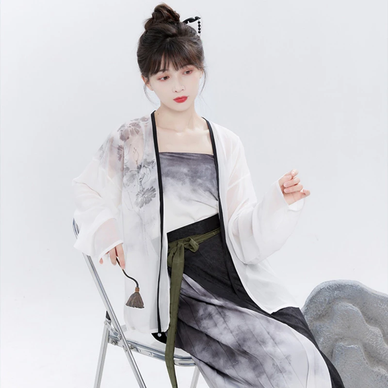 New-Summer-Ink-Style-Song-Dynasty-Lady-Hanfu-Costume-2 New Summer Ink Style Song Dynasty Lady Hanfu Costume