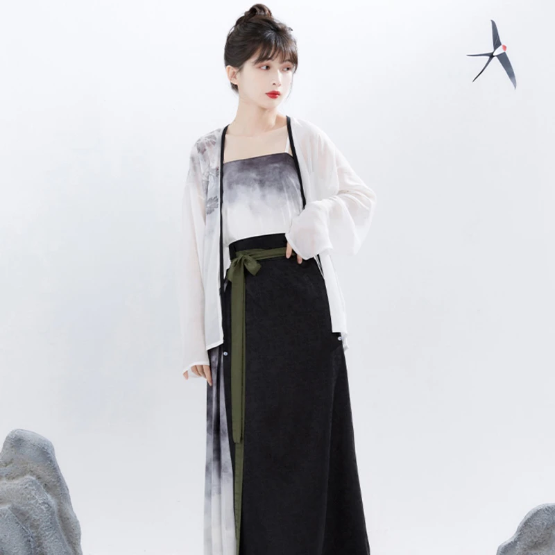 New-Summer-Ink-Style-Song-Dynasty-Lady-Hanfu-Costume-3 New Summer Ink Style Song Dynasty Lady Hanfu Costume
