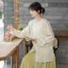 Women-Ming-Silk-Round-Shirt-Mamian-Dress-for-Summer-3 Women Ming Silk Round Shirt Mamian Dress for Summer