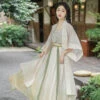 Women-Summer-Blue-Qiyao-Hanfu-Daily-Song-Costume-2 Women Summer Blue Qiyao Hanfu Daily Song Costume