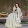 Women-Summer-Blue-Qiyao-Hanfu-Daily-Song-Costume-4 Women Summer Blue Qiyao Hanfu Daily Song Costume