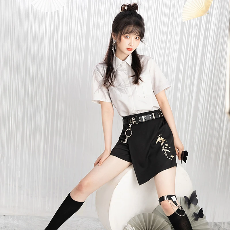 Fashion-Summer-Hanfu-Suit-Chinoiserie-Element-for-Daily-3 Fashion Summer Hanfu Suit Chinoiserie Element for Daily