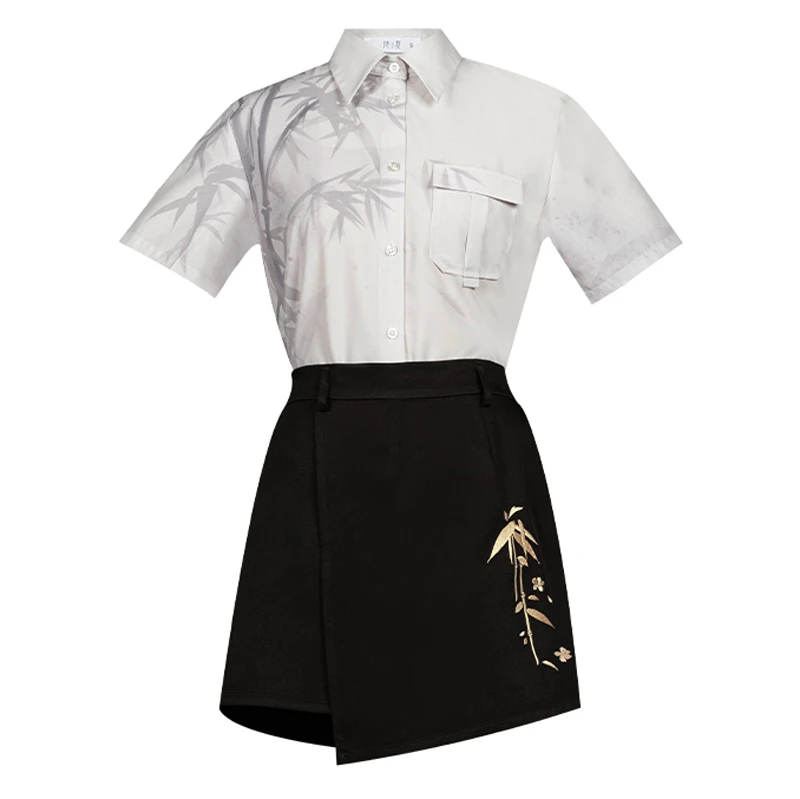 Fashion-Summer-Hanfu-Suit-Chinoiserie-Element-for-Daily-4 Fashion Summer Hanfu Suit Chinoiserie Element for Daily