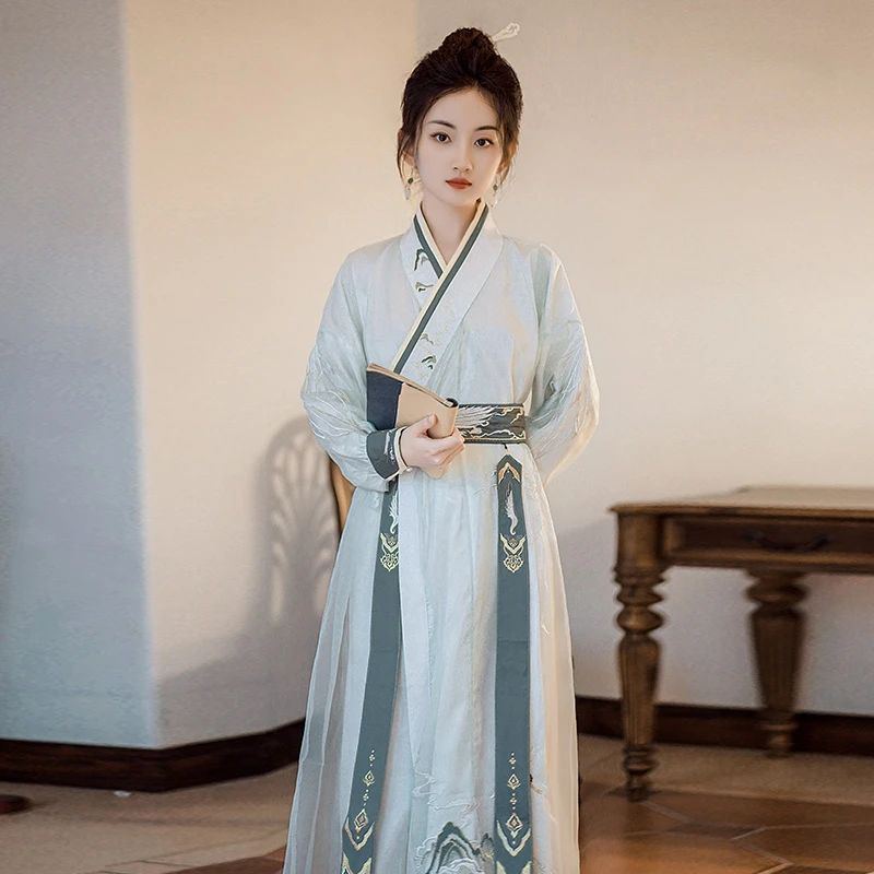 Hanfu-Zhiju-Robe-Summer-Women-Cool-Wuxia-Suit-2 Hanfu Zhiju Robe Summer Women Cool Wuxia Suit