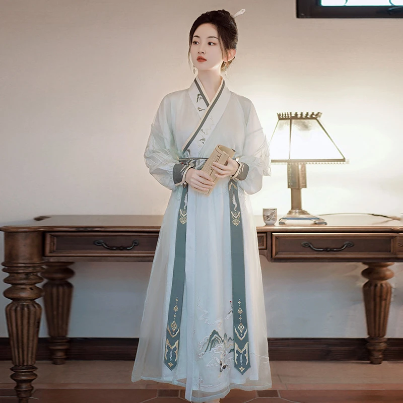 Hanfu-Zhiju-Robe-Summer-Women-Cool-Wuxia-Suit-3 Hanfu Zhiju Robe Summer Women Cool Wuxia Suit