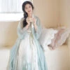 Ming-Dynasty-Summer-Women's-Hanfu-Fresh-Green-Dress-3 Ming Dynasty Summer Women's Hanfu Fresh Green Dress