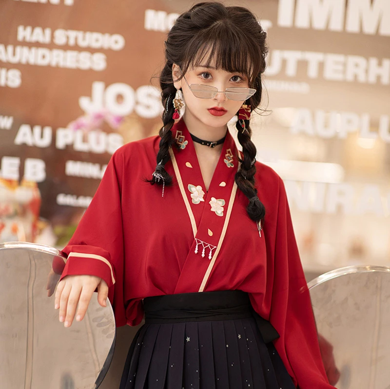 Modern-Hanfu-Short-Skirt-Set-Summer-Cooler-Fashion-Set-2 Modern Hanfu Short Skirt Set Summer Cooler Fashion Set