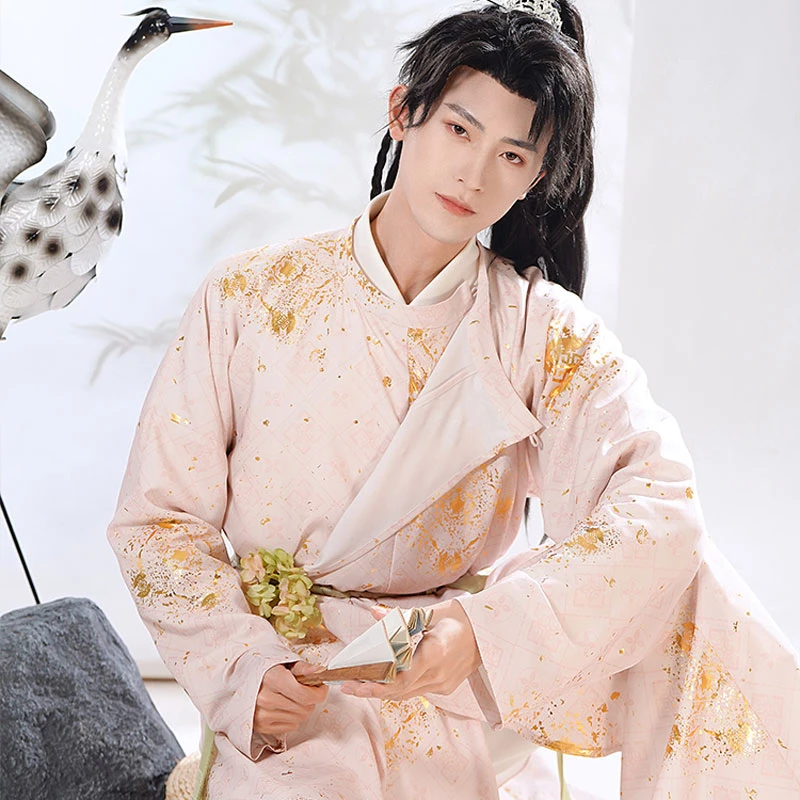 Round-Neck-Robe-Summer-Tang-System-Pink-Hanfu-3 Round Neck Robe Summer Tang System Pink Hanfu