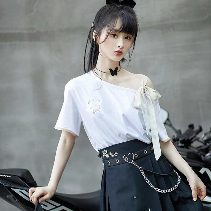 Summer-Modern-Hanfu-Cool-Girl-Fresh-Short-Dress-1 Summer Modern Hanfu Cool Girl Fresh Short Dress