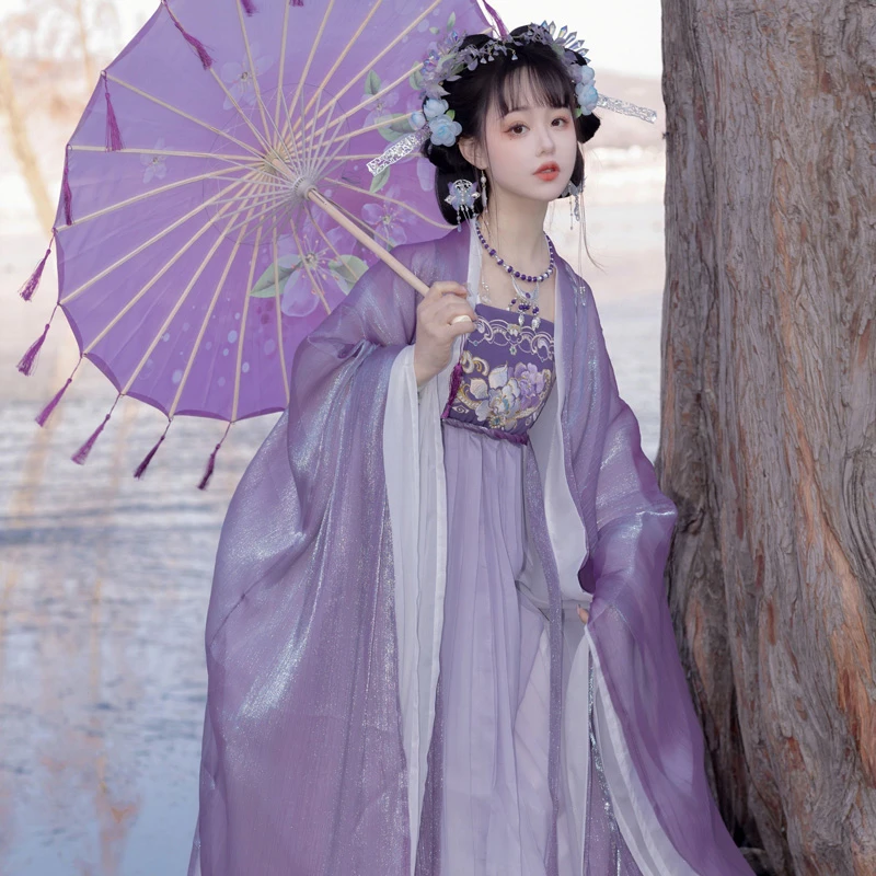 Summer-Purple-Hanfu-Set-Unique-Tang-Dynasty-Hezi-Dress-2 Summer Purple Hanfu Set Unique Tang Dynasty Hezi Dress