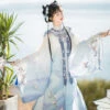 Summer-Qiyao-Hanfu-Set-Ming-Dynasty-Fantasy-Costume-Dress-3 Summer Qiyao Hanfu Set Ming Dynasty Fantasy Costume Dress