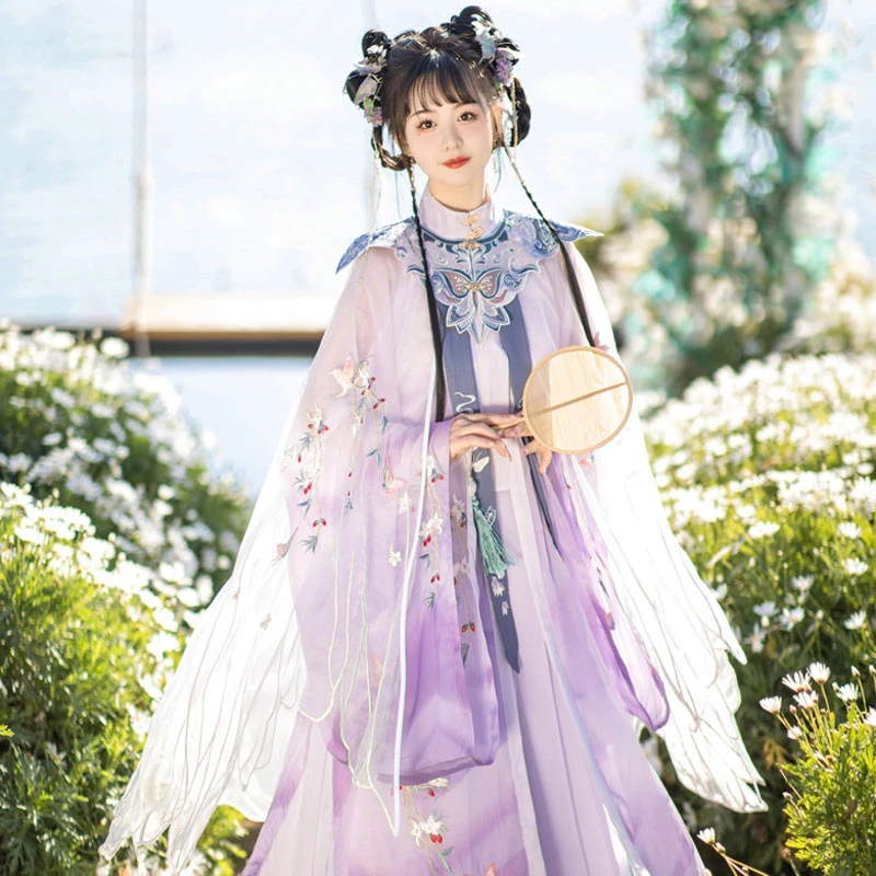 Summer-Qiyao-Hanfu-Set-Ming-Dynasty-Fantasy-Costume-Dress-4 Summer Qiyao Hanfu Set Ming Dynasty Fantasy Costume Dress